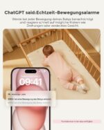 Momcozy BM04 Smart WLAN Babyphone mit Kamera – 1080P Monitor mit Bewegungserkennung – Bild 4
