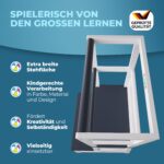 Spielwerk Lernturm 93cm mit Tafel – Montessori Lernstuhl 2 in 1 für Kinder ab 2 Jahren – Bild 4