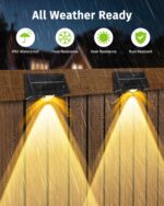 8er Set Solar Wandleuchten Bowfar – 50% mehr Helligkeit, 12 Modi & IP65 für Garten – Bild 6