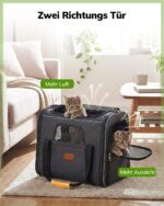 morpilot Katzentransportbox 44x31x34cm – Tragbare Transporttasche für Katzen bis 7kg – Bild 7