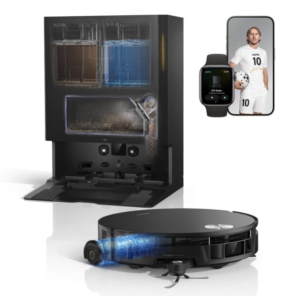 MOVA S70 Roller Saugroboter 28.000Pa – Intelligente Wisch- & Saugstation mit Heisswaschfunktion