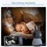 ieGeek Babyphone 2K 5" WLAN PTZ 360° – HD Nachtsicht mit App-Steuerung für Eltern – Bild 5