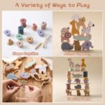 Smartwo Montessori Fädelspiel aus Holz – Motorikspielzeug für Kinder ab 3 Jahren – Bild 3