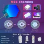 GIACOMO 20er LED Hexagon Gaming Wandleuchte – RGB Smart Panel mit App & Musiksync – Bild 6