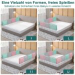 YUENFONG Kinderbettgitter 60cm – Höhenverstellbar mit 5 Positionen für sicheren Rausfallschutz – Bild 6