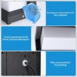 CHENBEN 18W LED Aussenwandleuchte IP65 – Aluminium mit 3000K–6500K für Garten & Terrasse – Bild 9