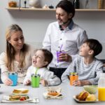 Hikrxya 5er Set Edelstahl Trinkbecher 350 ml mit Deckel & Silikonstrohhalmen – Auslaufsicher & Wiederverwendbar – Bild 7