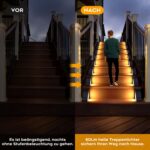 Shuniu Solar-Treppenleuchten 10er Set – LED Gartenbeleuchtung IP65 wasserdicht für Aussen – Bild 5