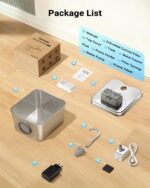 BalimoPet Katzenbrunnen Edelstahl 2,6L – Automatischer Trinkbrunnen mit Vierfach-Filtersystem – Bild 7