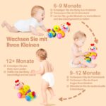 CubicFun Interaktive Raupe – Krabbelspielzeug mit Musik & Lichteffekten für Babys ab 6 Monaten – Bild 5