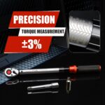Hairich Drehmomentschlüssel 1/2 Zoll 40–210 Nm mit TÜV GS – Professionelles 6-tlg. Set – Bild 4