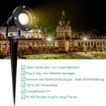 Herrselsam LED Gartenstrahler 6er Set IP65 – 6W Gartenbeleuchtung mit Erdspieß – Bild 5