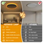 NEEMOSI LED Deckenleuchte 24W dimmbar mit Fernbedienung & Timer – Ø29,5cm für jeden Raum – Bild 6