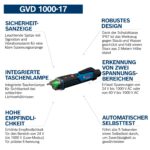 Bosch Professional Spannungsprüfer GVD 1000-17 – berührungslos bis 1000V für Profis – Bild 3