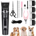 VSSHE Hundeschermaschine Kabellos mit 2 Geschwindigkeiten – Leise Haarschneidemaschine für Hunde, Katzen & Pferde