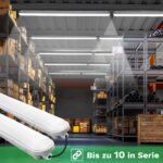 TONFFI LED Feuchtraumleuchte 120 cm, 36W 4500 lm, 6000K Kaltweiß – IP65 Werkstattlampe – Bild 6