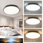 Style home 96W LED Deckenleuchte Ø50cm – Dimmbar mit Fernbedienung, 3000-6500K – Bild 2