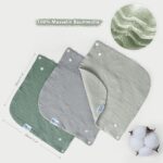 lulumoon Baby Lätzchen 8er-Set – 4-lagiges Musselin Halstuch für 0–36 Monate – Bild 3