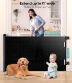 Nalezuns Treppenschutzgitter ausziehbar 0–180 cm – Sicherheitsgitter für Baby & Haustiere – Bild 2
