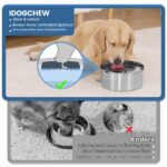 IDOGCHEW Wassernapf 3L Edelstahl – Anti-Schlabber Trinknapf für mittlere bis grosse Hunde – Bild 3