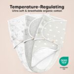 KeaBabies 3er-Pack Pucksack Baby 3-6 Monate mit Reissverschluss – Bio-Baumwolle Swaddle für sicheren Schlaf – Bild 5