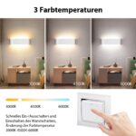 OOWOLF Wandleuchte 18W 29,5cm – Up & Down mit 3 Farbtemperaturen für Innenräume – Bild 2