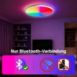 Laiebri LED-Deckenleuchte Ø30cm, 20W dimmbar mit Fernbedienung & App-Steuerung – Smart RGBIC – Bild 5