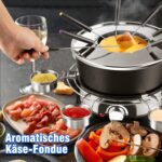 CUSIMAX Elektrisches Fondue-Set 1300W – 2L Antihaft-Topf mit 8 Gabeln & Zubehör – Bild 6