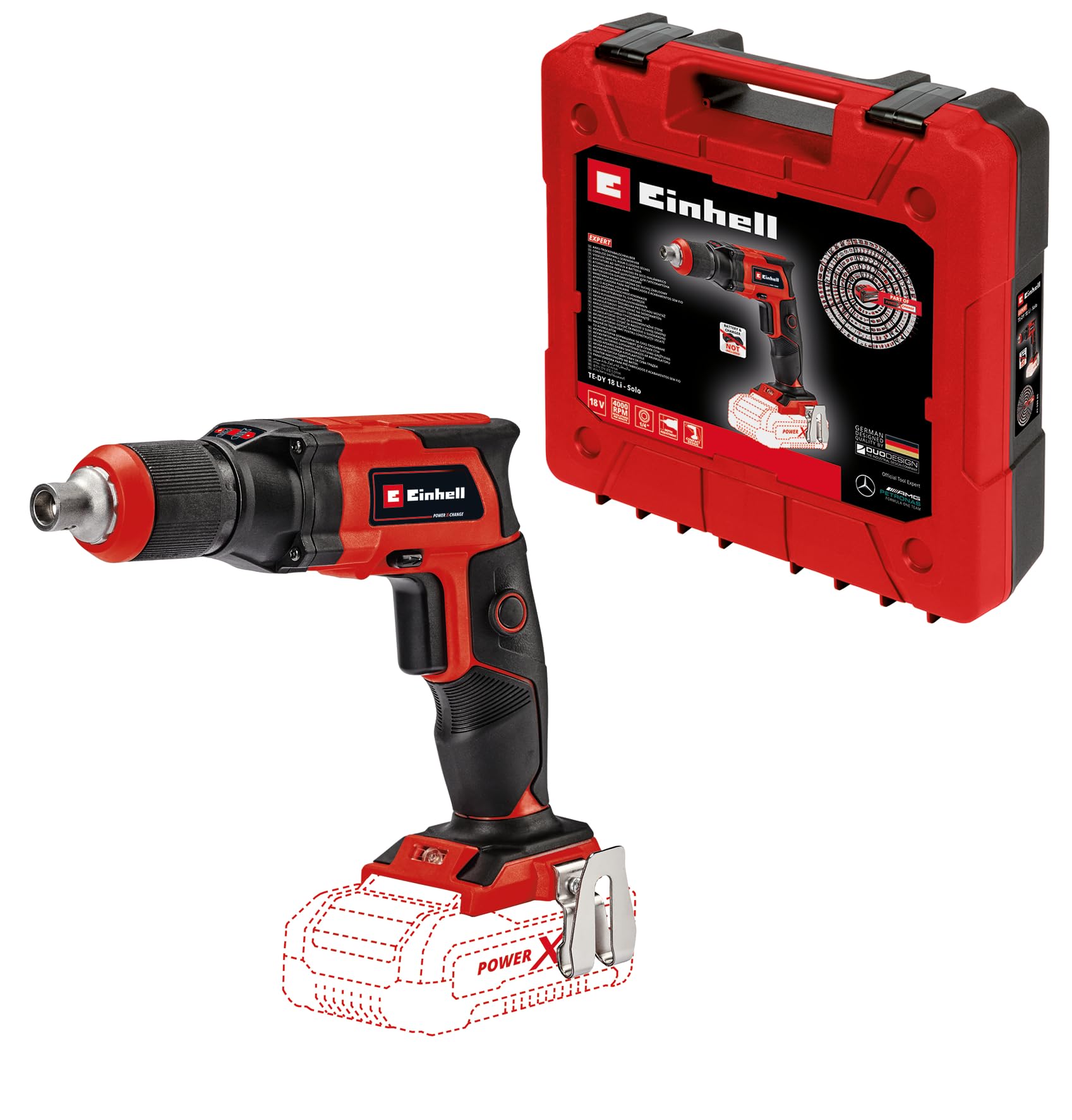 Einhell TE-DY 18 Li-Solo Akku-Trockenbauschrauber – 18V Drehzahlregelung für Profis