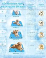 RARIRO Kühlmatte Hund 45×60 cm – Selbstkühlend & Waschbar für Mittelgrosse Hunde – Bild 7