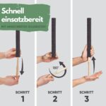 Panteer® Outdoor-Fackeln 10er Set – 45 Min. Brenndauer, Made in Germany mit Handschutz – Bild 3
