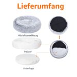 Amazon Basics Donut-Hundebett 59 cm mit Kunstfell – Orthopädisches Kissen für kleine Hunde – Bild 3