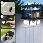 FLOWood Solar-Wandleuchte mit Bewegungsmelder, 156 LED, 270° – 2er Set für Aussen – Bild 5