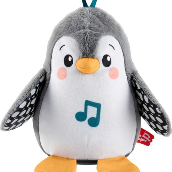 Fisher-Price Wackelnder Pinguin – Interaktives Plüschspielzeug mit Musik für Babys ab Geburt