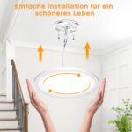 NIBSHOOM LED Deckenleuchte 30cm mit Radar-Bewegungsmelder IP44 – 24W Smartlight für Innen – Bild 7