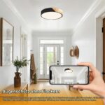 MELAYR Holz LED Deckenlampe 25W 3000K – Moderne Deckenleuchte Ø32cm für alle Räume – Bild 4