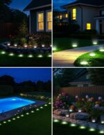 FIFlying Solar Bodenleuchten 10er Set – Gartenbeleuchtung IP65 Wasserdicht mit 8 LEDs – Bild 7