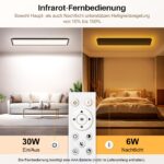 SNADER LED Deckenleuchte 100x25cm Dimmbar – 36W Panel mit Fernbedienung & Hintergrundlicht – Bild 4