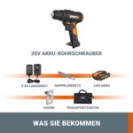 WORX WX100 Akku-Bohrschrauber 20V mit 2Ah Akku – 30Nm Drehmoment für Heimwerker – Bild 7