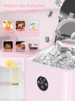 FOHERE Eiswürfelmaschine 14 kg – Kompakt mit Griff, 2 Grössen & Selbstreinigung – Bild 5