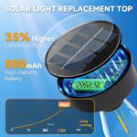 BUCASA 8cm Solarleuchten Ersatzteil mit LED – Ersatzdeckel für Gartenleuchten – Bild 3