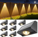8er Set Solar Wandleuchten Bowfar – 50% mehr Helligkeit, 12 Modi & IP65 für Garten