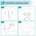 ZMH LED-Deckenleuchte Ø30cm, 24W Warmweiss 3000K – Flache Deckenlampe für Badezimmer, Küche & Schlafzimmer – Bild 7