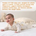 PewinGo Baby Schlafsack 0.5 TOG 2er-Set – 100% Baumwolle für Neugeborene 0–6 Monate – Bild 8