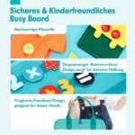 hahaland Busy Board mit 15 Aktivitäten – Montessori Motorikspielzeug ab 3 Jahren – Bild 6