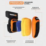 Thunderbolt Knieschoner Platinum Pro – Professioneller Knieschutz mit Gelkissen für Handwerk – Bild 3