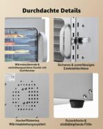 VEVOR Dörrautomat mit 6 Edelstahlschalen – 400 W Futtertrockner mit digitaler Temperaturregelung – Bild 10