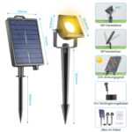 Giliwosy 2er Solar-Gartenstrahler mit 4 Timer- & Helligkeitsstufen – IP65 Außenbeleuchtung – Bild 8