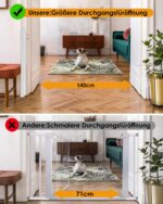 derimkcoa 2er Set Ausziehbares Treppenschutzgitter 0–140 cm – Sicherheitstor für Babys & Haustiere – Bild 4