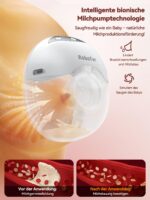 Robofun 2er-Pack Elektrische Milchpumpe Freihändig – 4 Modi & 12 Saugstufen für Mütter – Bild 4